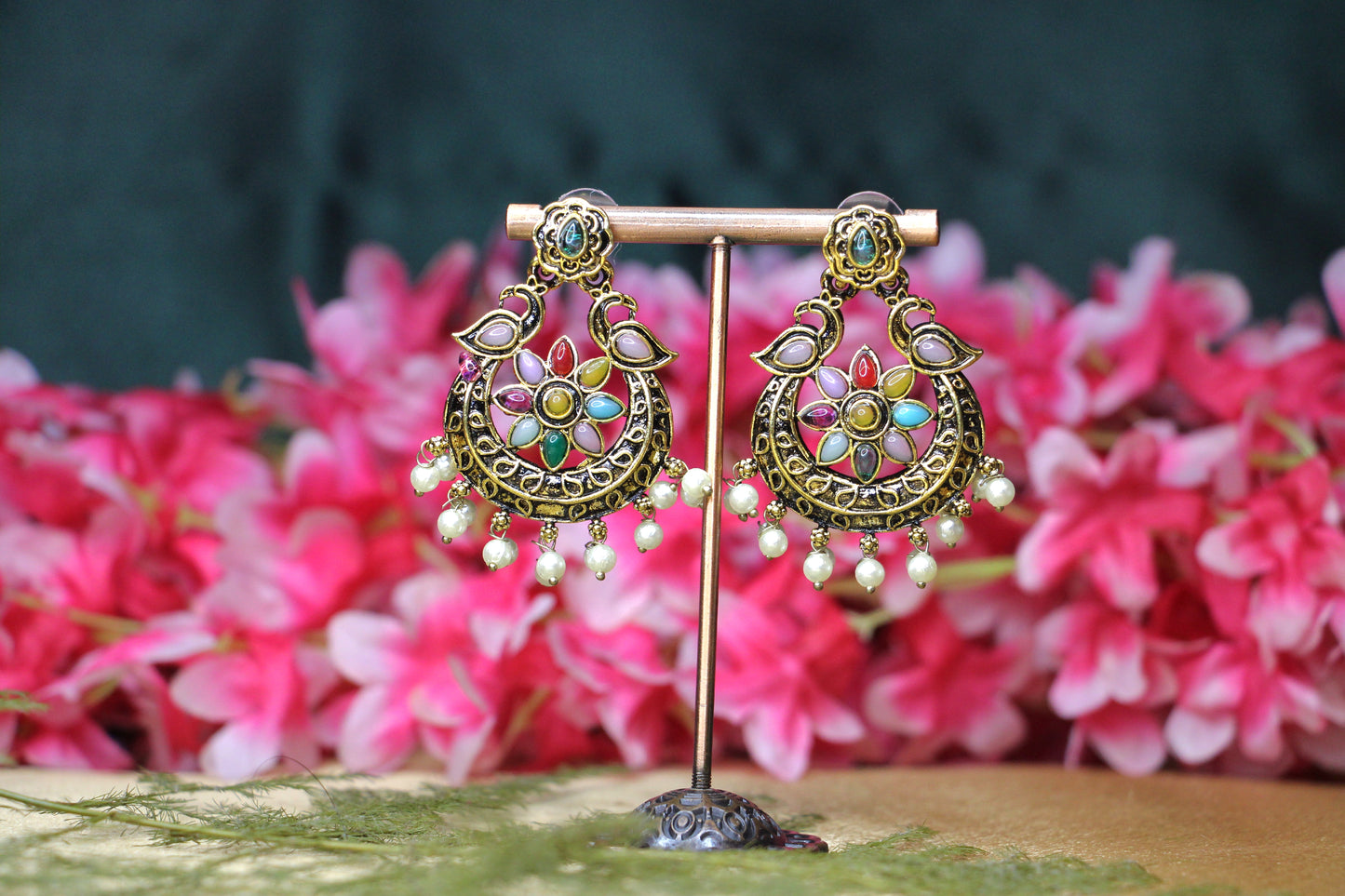 Polki Kundan Chandbali Earrings | OX02 | Tangamala