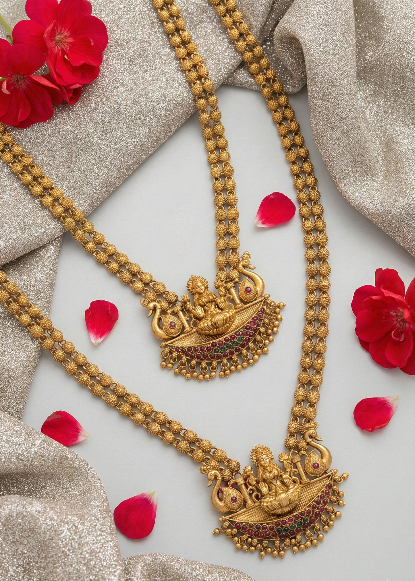 Lekshmi Ruby Green Stone Traditional Bangles | BS10 | Tangamala