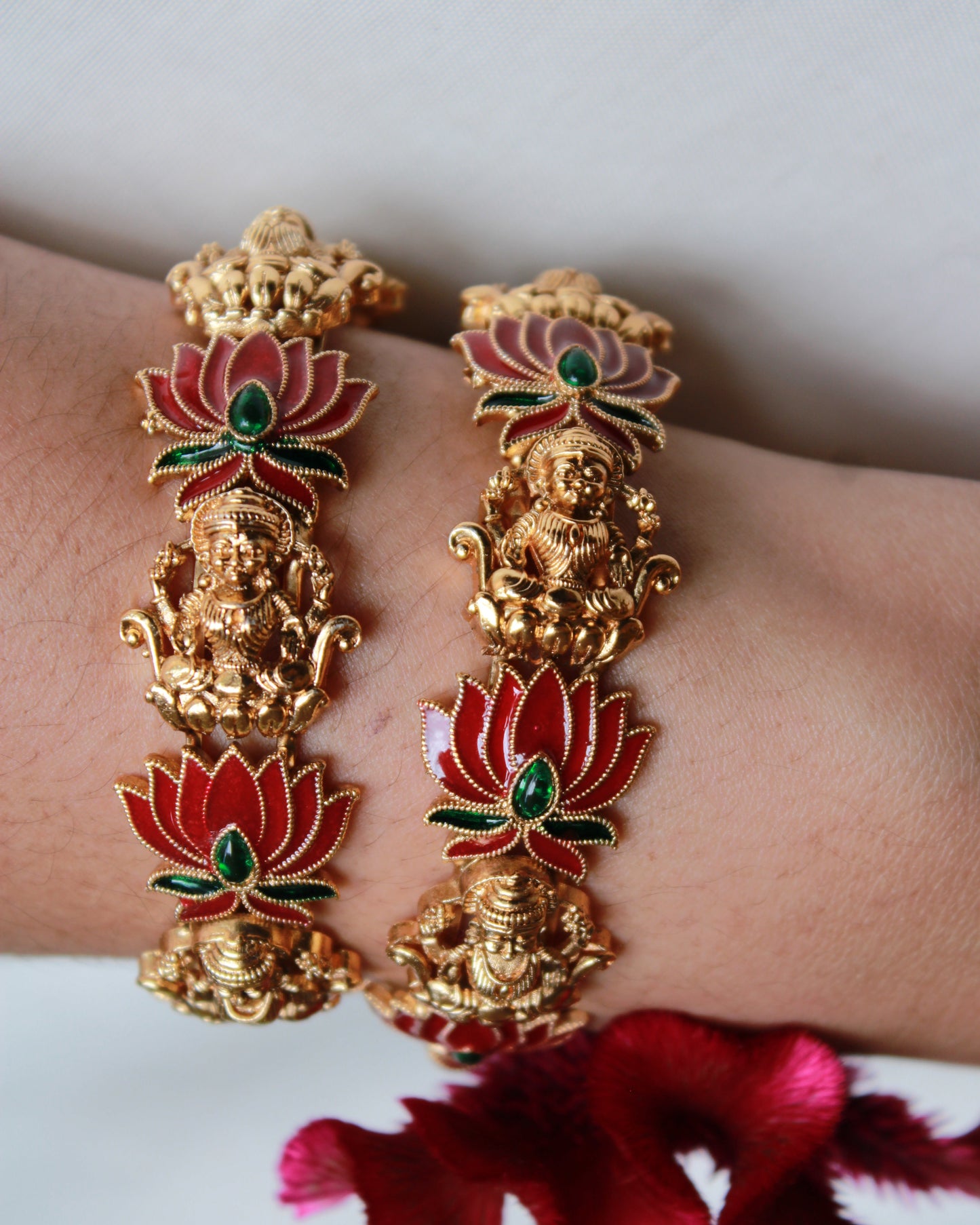Lakshmi Lotus Bangles 2 pcs | BN03 | Tangamala