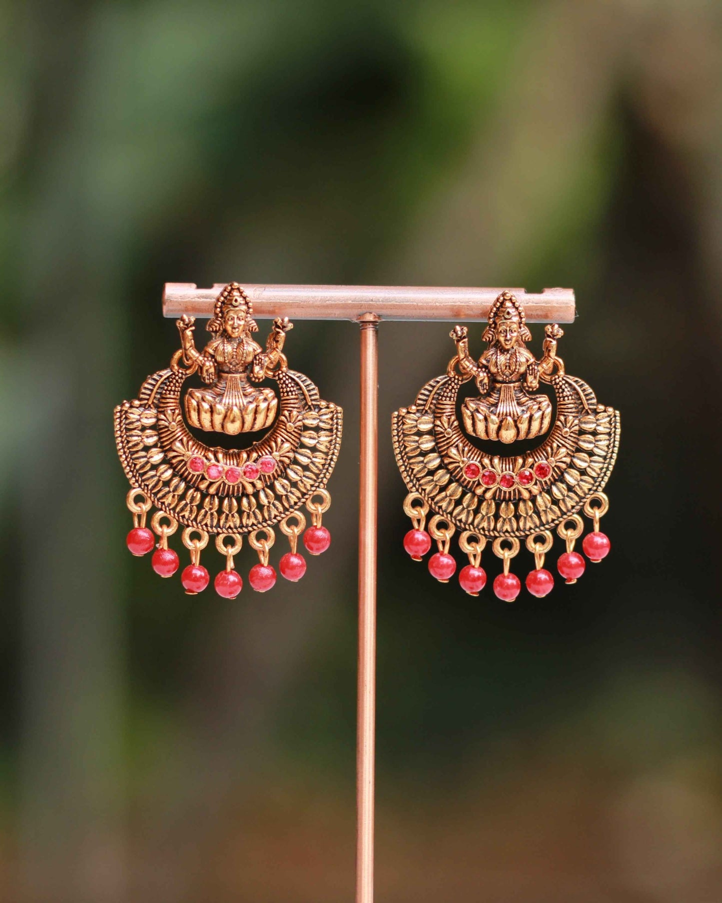 Silver Lakshmi Earrings | ER06 | Tangamala