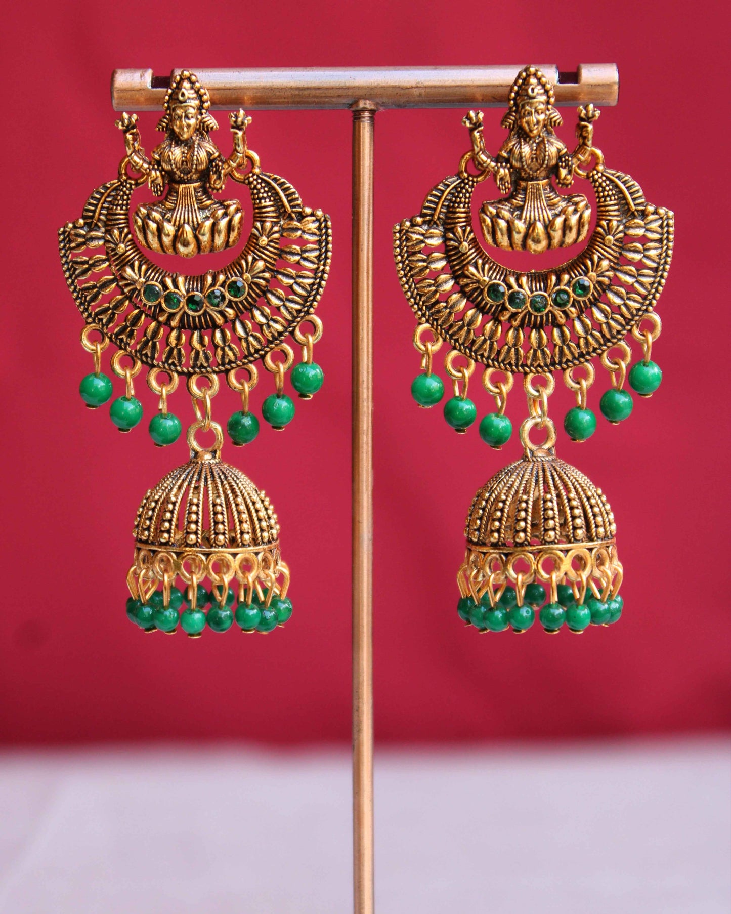 Oxidized Lakshmi Jhumka | JK15 | Tangamala (Copy)