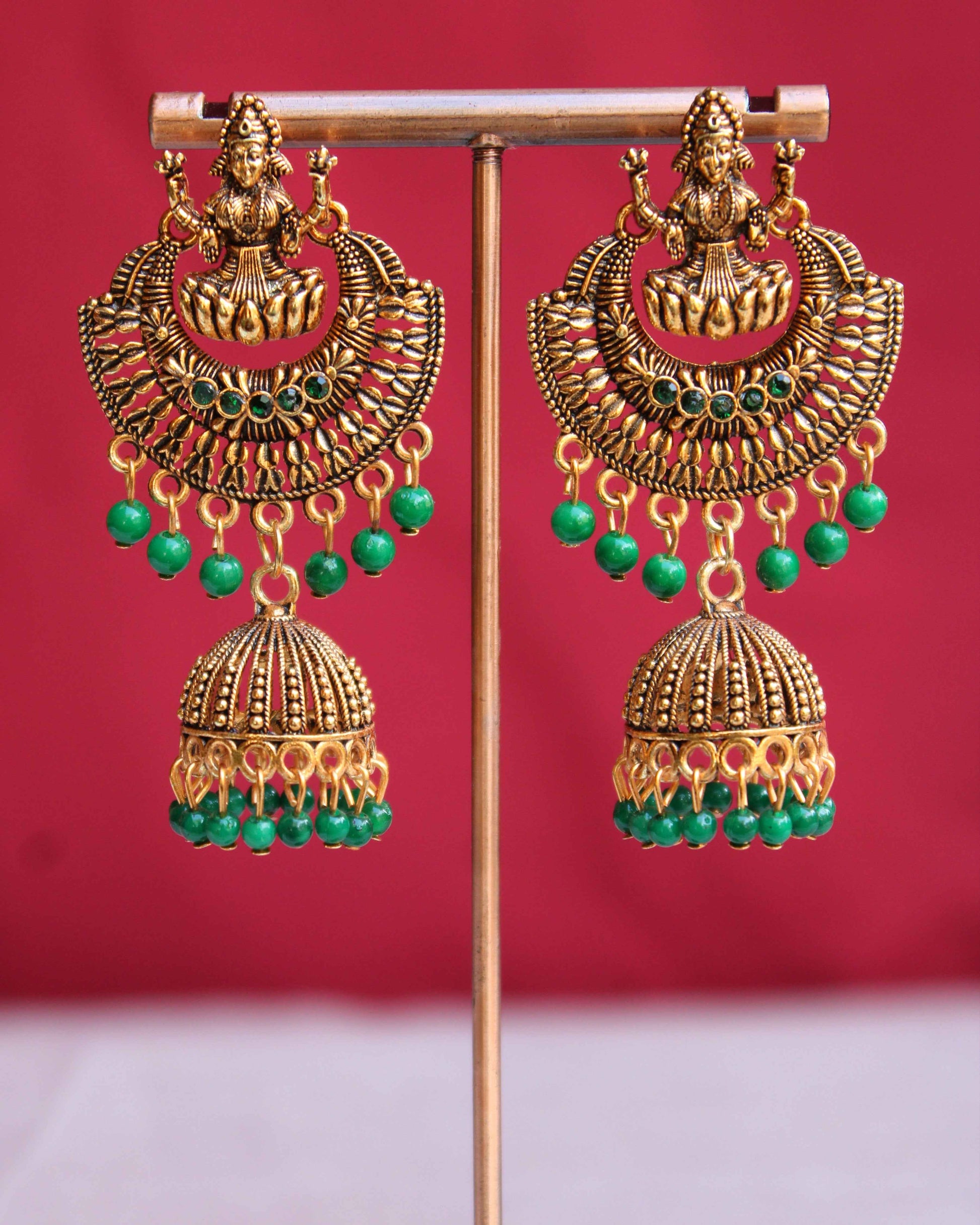Oxidized Lakshmi Jhumka | JK15 | Tangamala (Copy)