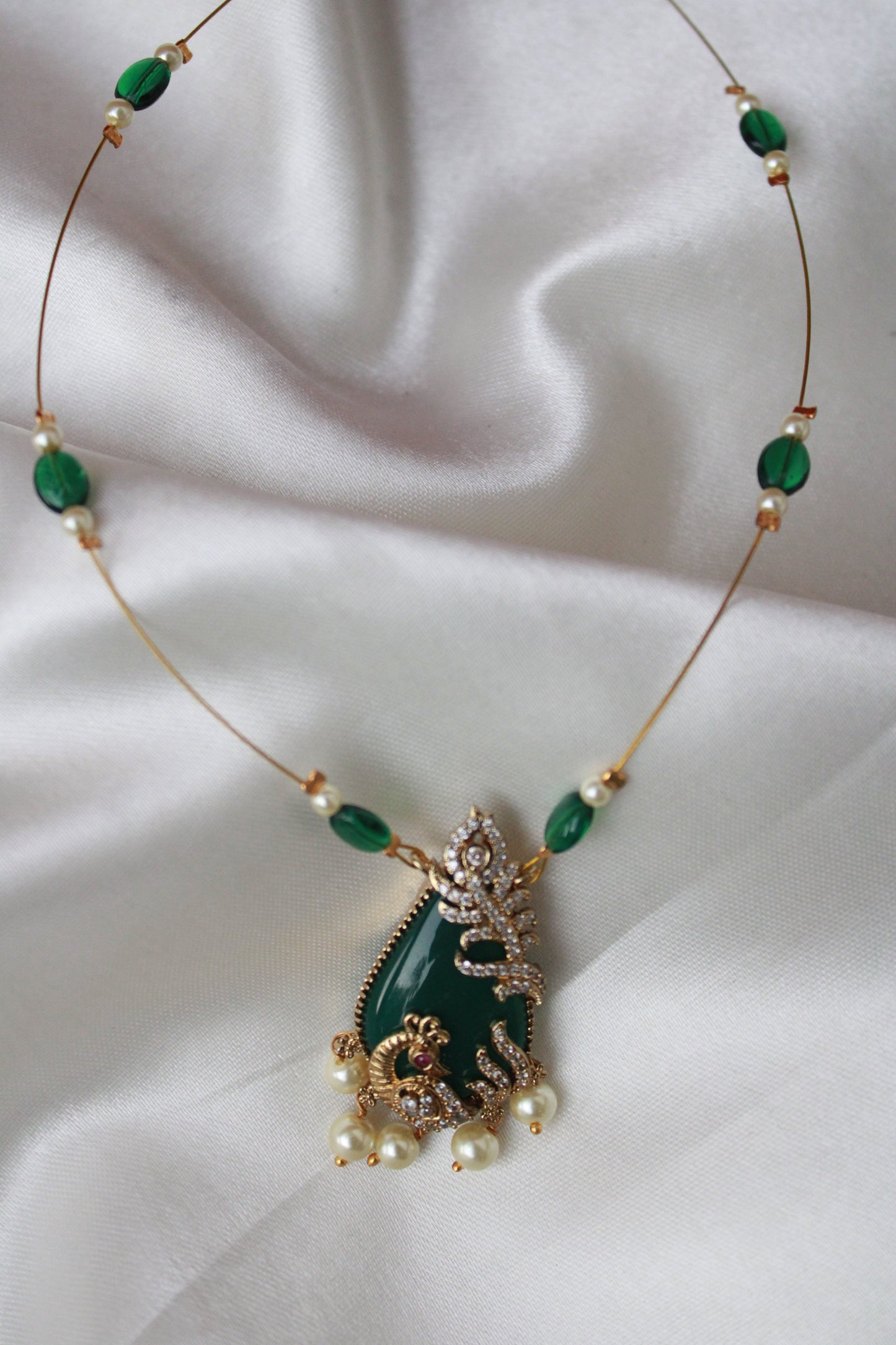 Peacock Invisible Chain Necklace | IC05 | Tangamala