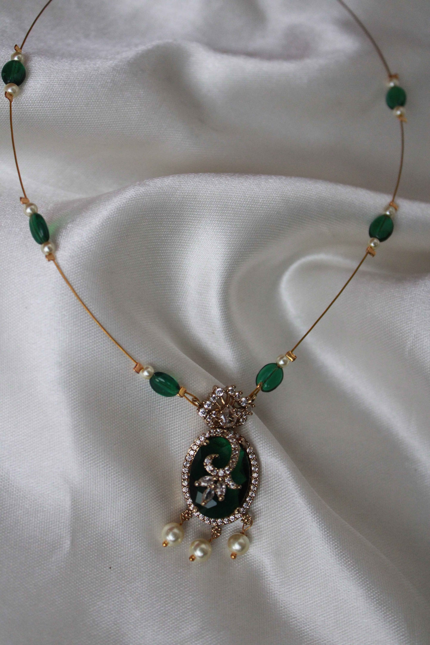 Red Lotus Invisible Chain Necklace | IC07 | Tangamala