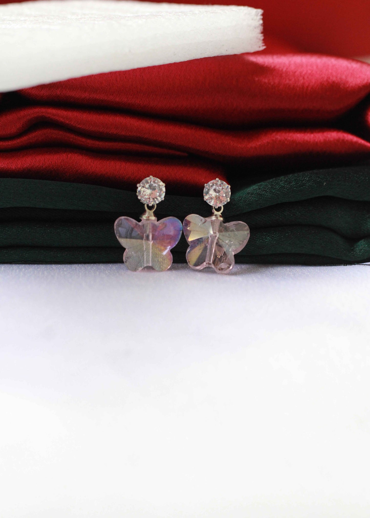 Korean Crystal Butterfly Studs | FC20 | Tangamala
