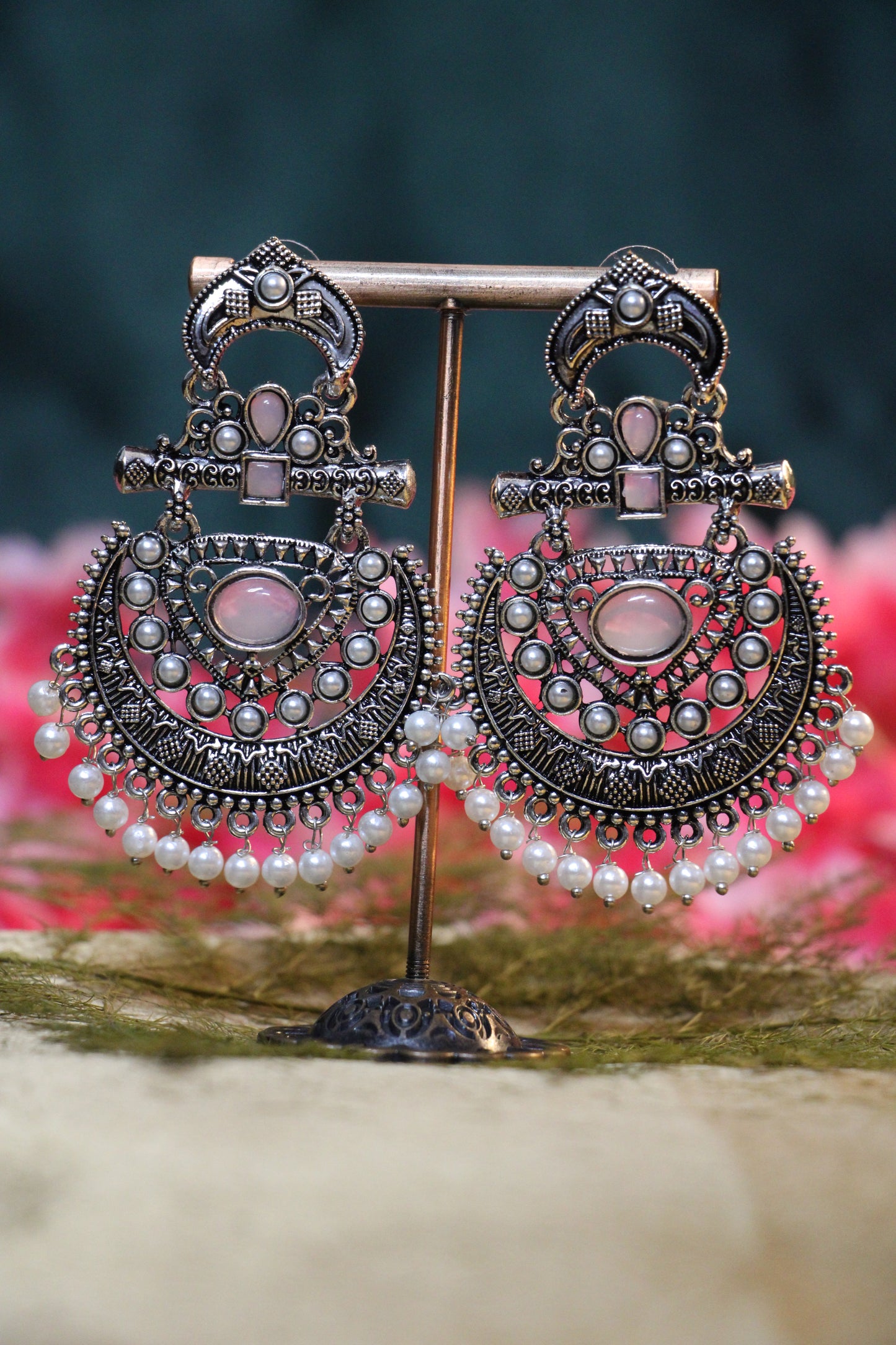 Oxidized Chandbali Earrings | OX05 | Tangamala