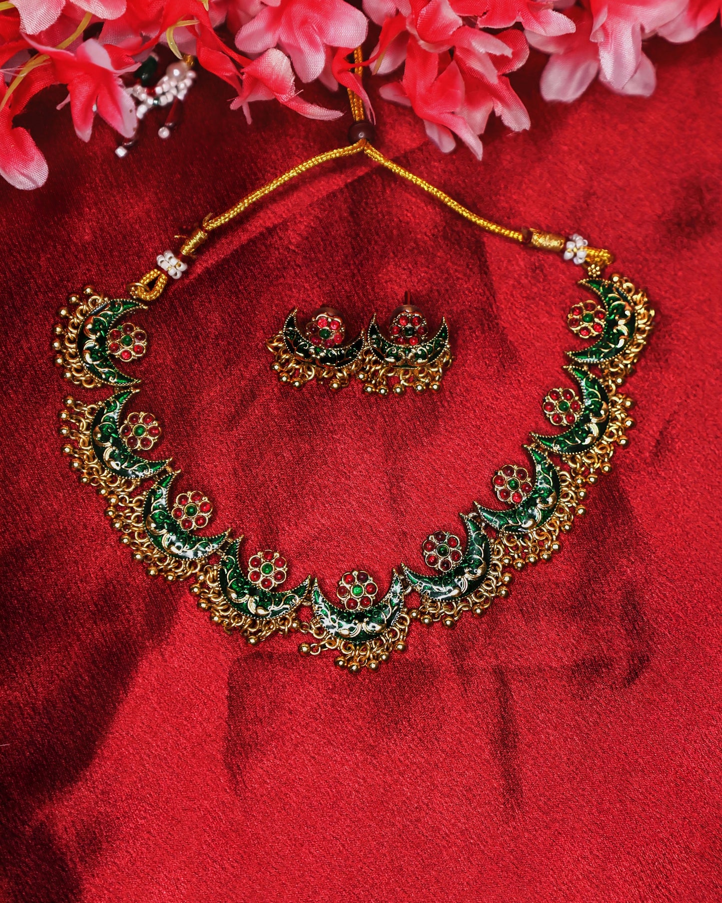 Chandrakor Pearl Maharashtrain Necklace (NK25) | Tangamala