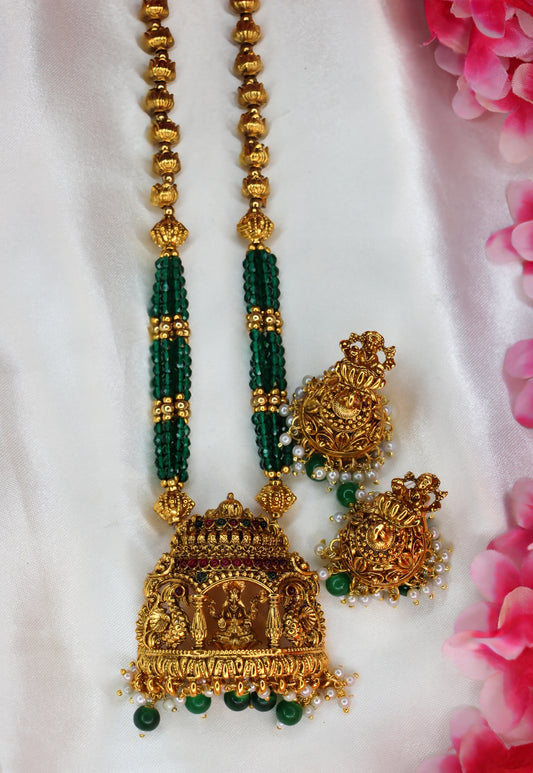 Lakshmi Temple Pendant Haram | LH03 |Tangamala Jewellery