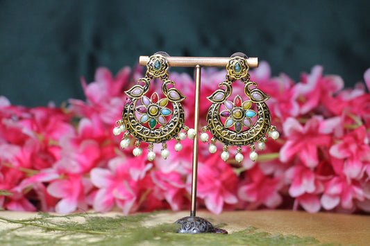 Polki Kundan Chandbali Earrings | OX02 | Tangamala