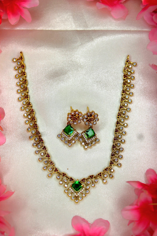 Matte Finish AD Stone Necklace | NK21 | Tangamala