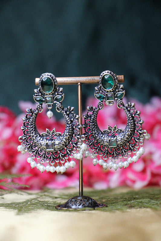 Oxidized Nakshatra Earrings | OX10 | Tangamala