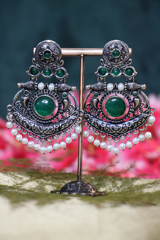 Oxidized Drop Earrings | OX03 | Tangamala Jewellery