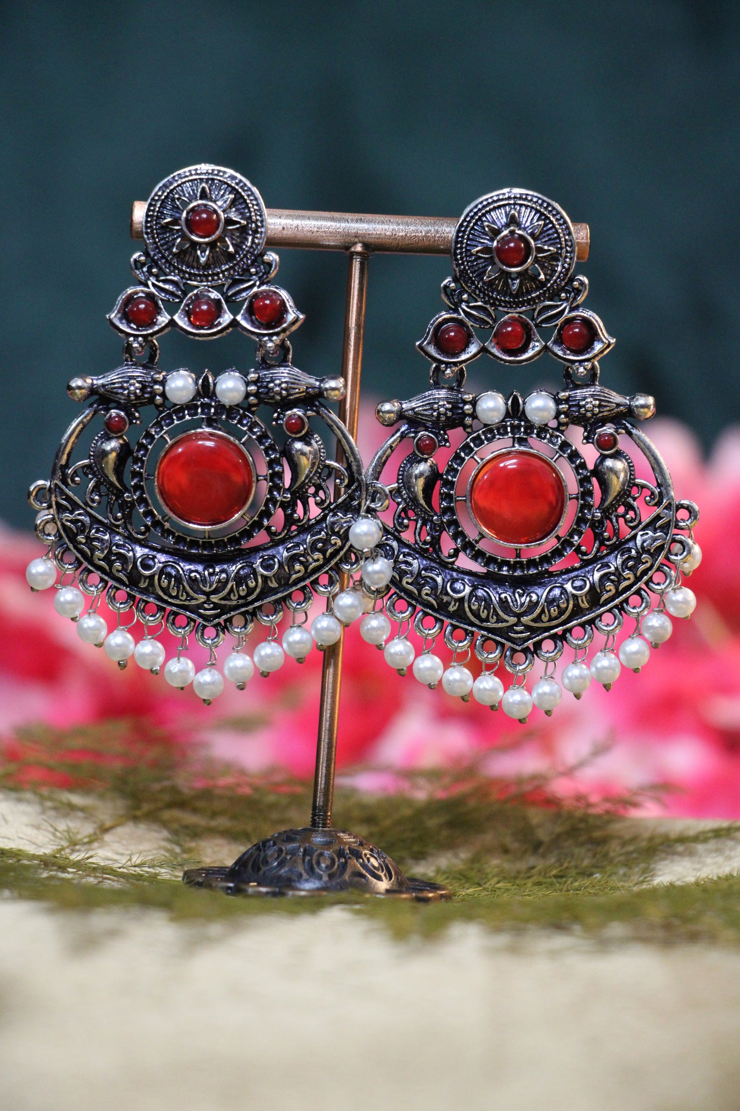 Oxidized Drop Earrings | OX03 | Tangamala Jewellery
