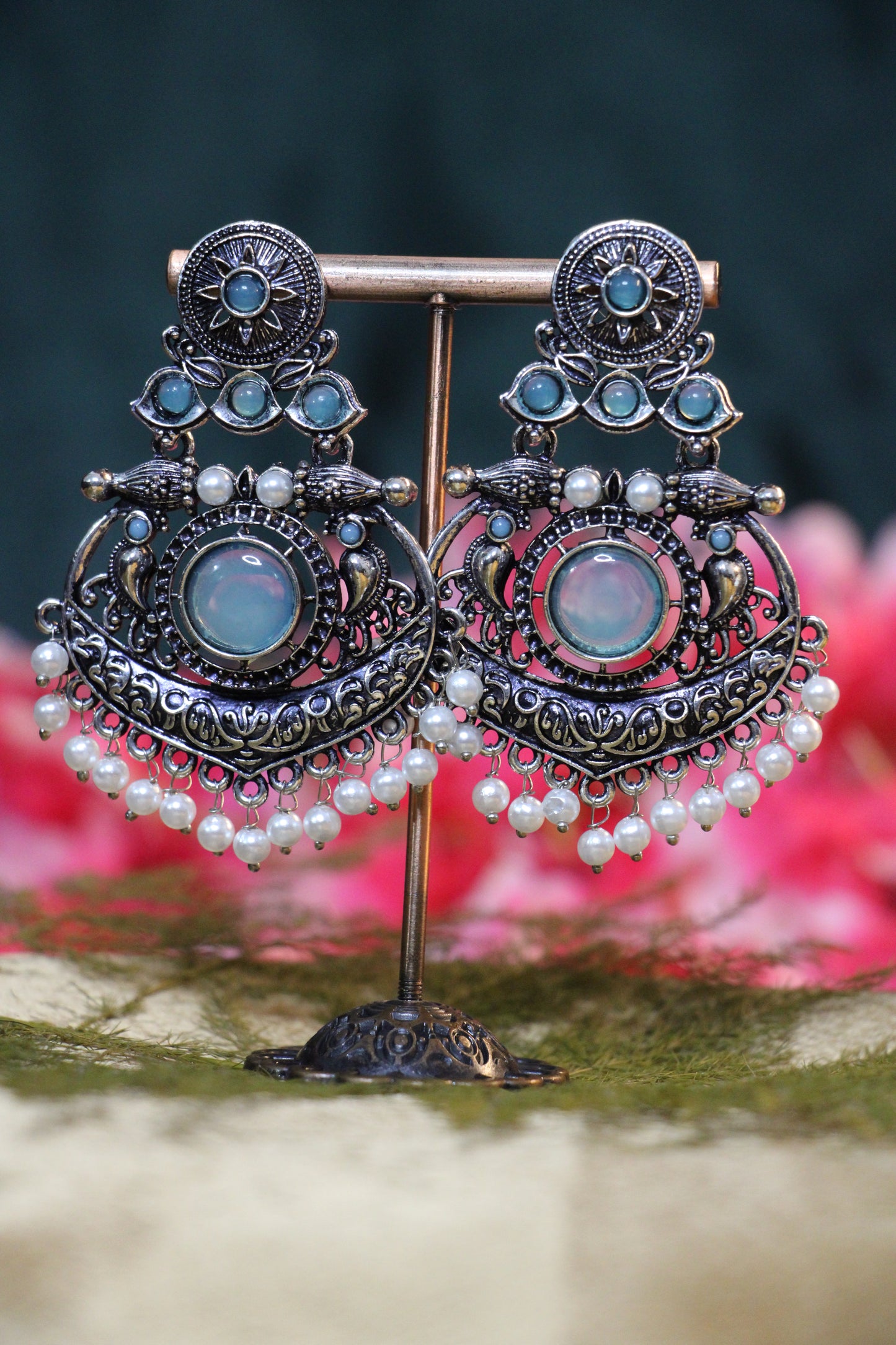 Oxidized Drop Earrings | OX03 | Tangamala Jewellery