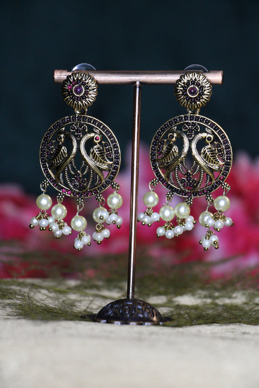 Aviana Elegant Oxidized Gold Earrings | OX09 | Tangamala