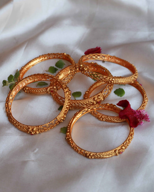 Lakshmi Lotus Motif Bangles | BN09 | Tangamala