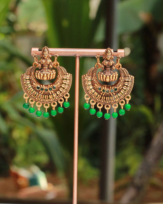Silver Lakshmi Earrings | ER06 | Tangamala