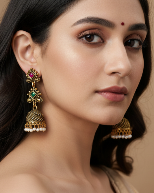 Antique Royale Jhumkas | ER03 | Tangamala