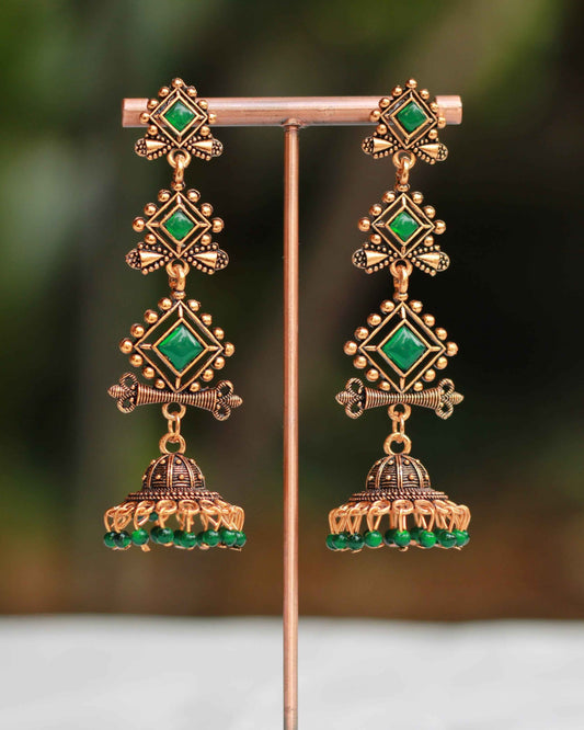 Matte Gold Finish Lakshmi Earrings | ER05 | Tangamala