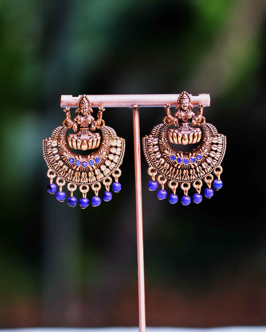 Silver Lakshmi Earrings | ER06 | Tangamala