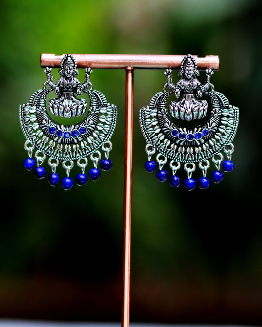 Silver Lakshmi Earrings | ER06 | Tangamala