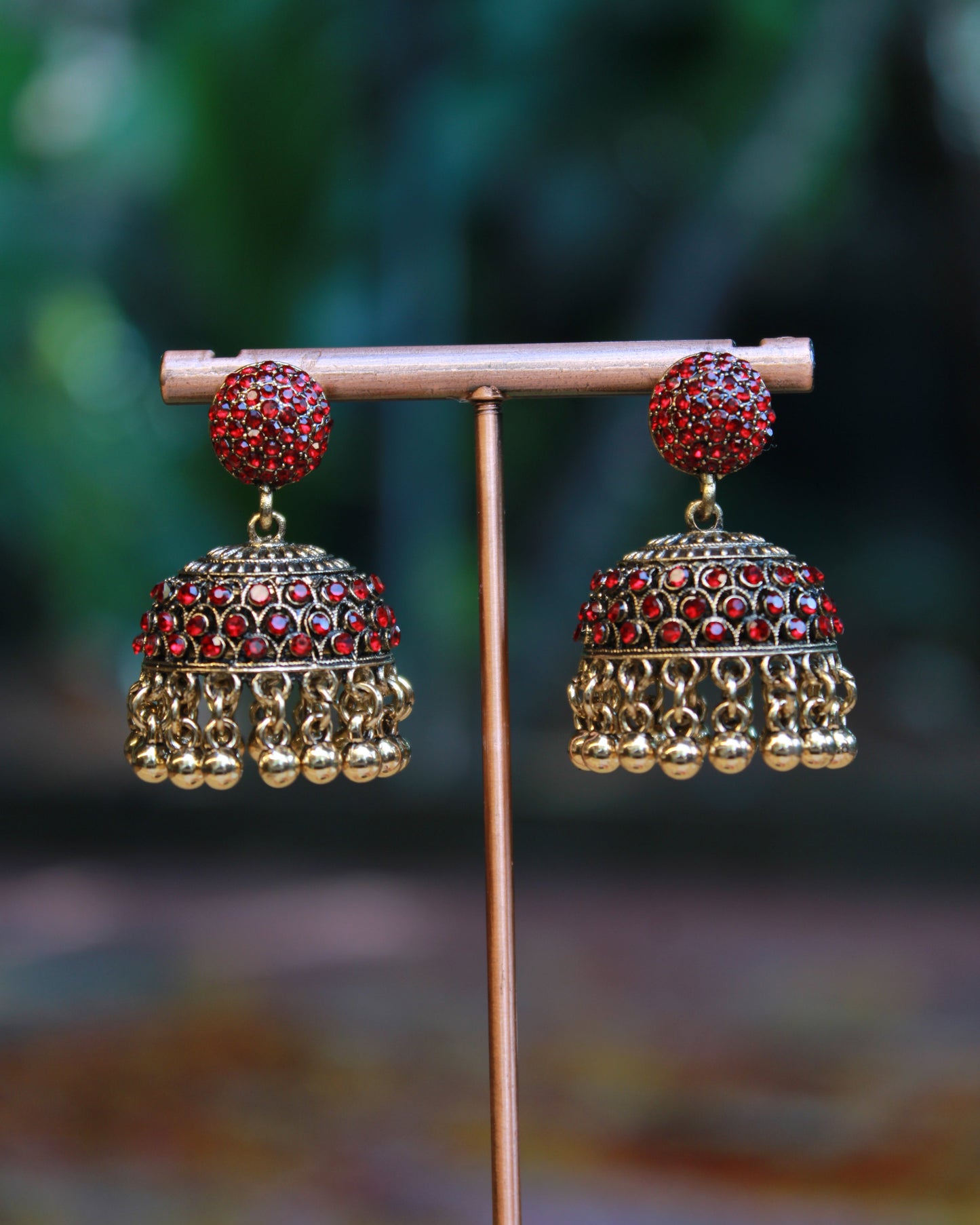 Emerald Dome Jhumka Earrings | JK22 | Tangamala