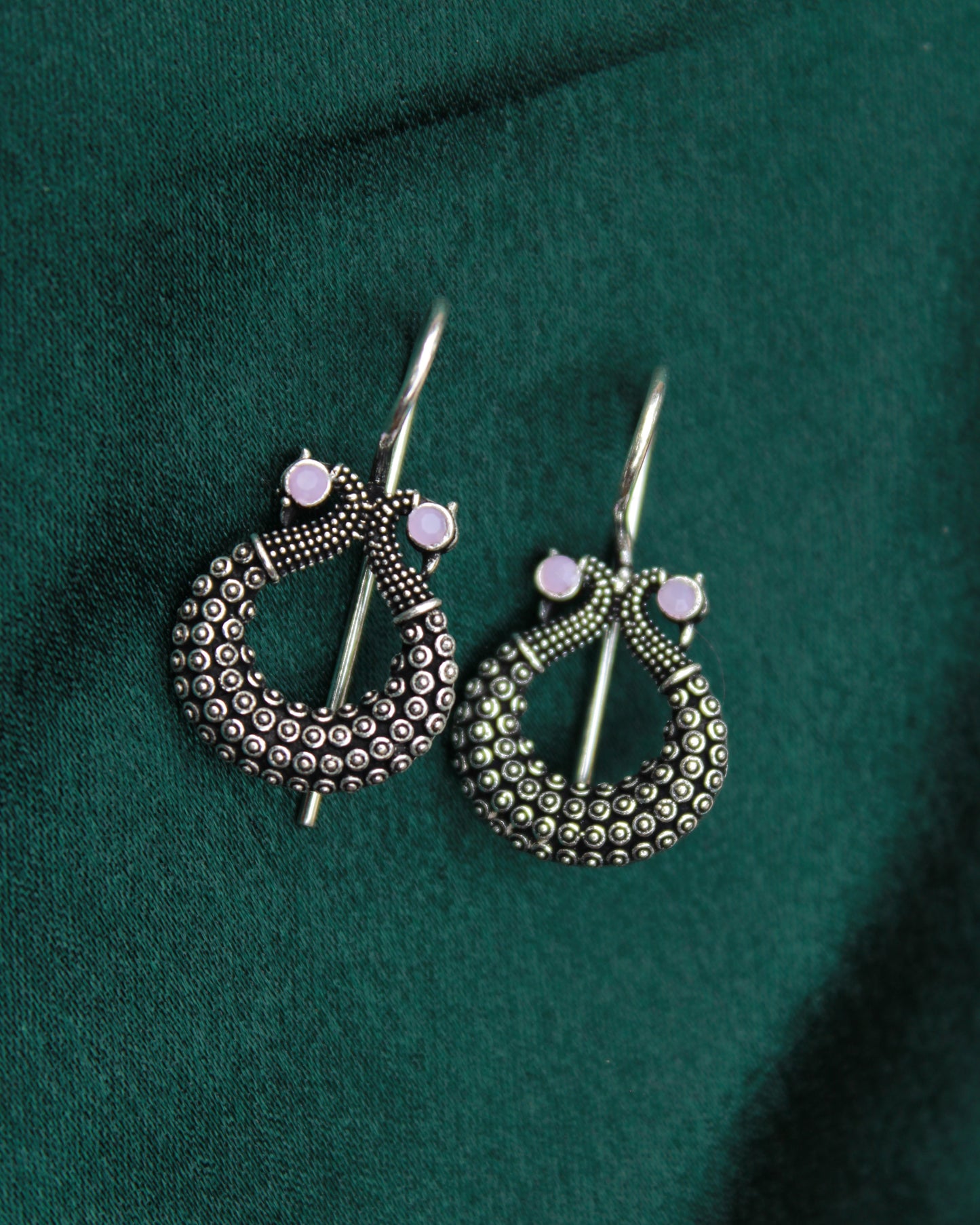 Intricately Carved Peacock Earrings | ER14 | Tangamala