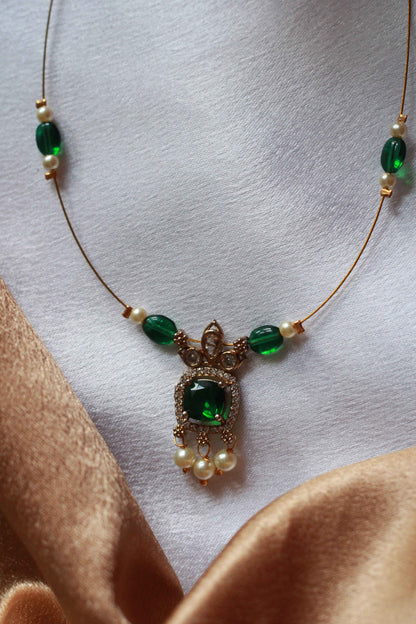 Polki Style Pendant Invisible Chain | IC13 | Tangamala