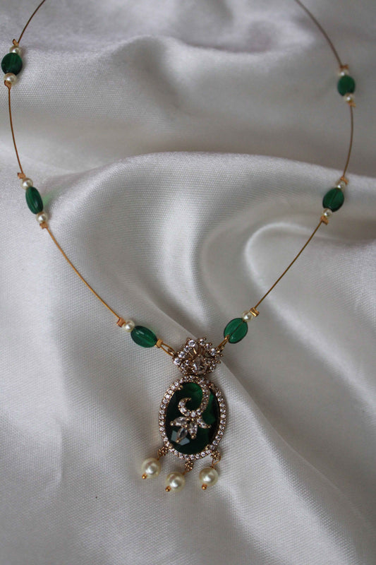 Red Lotus Invisible Chain Necklace | IC07 | Tangamala