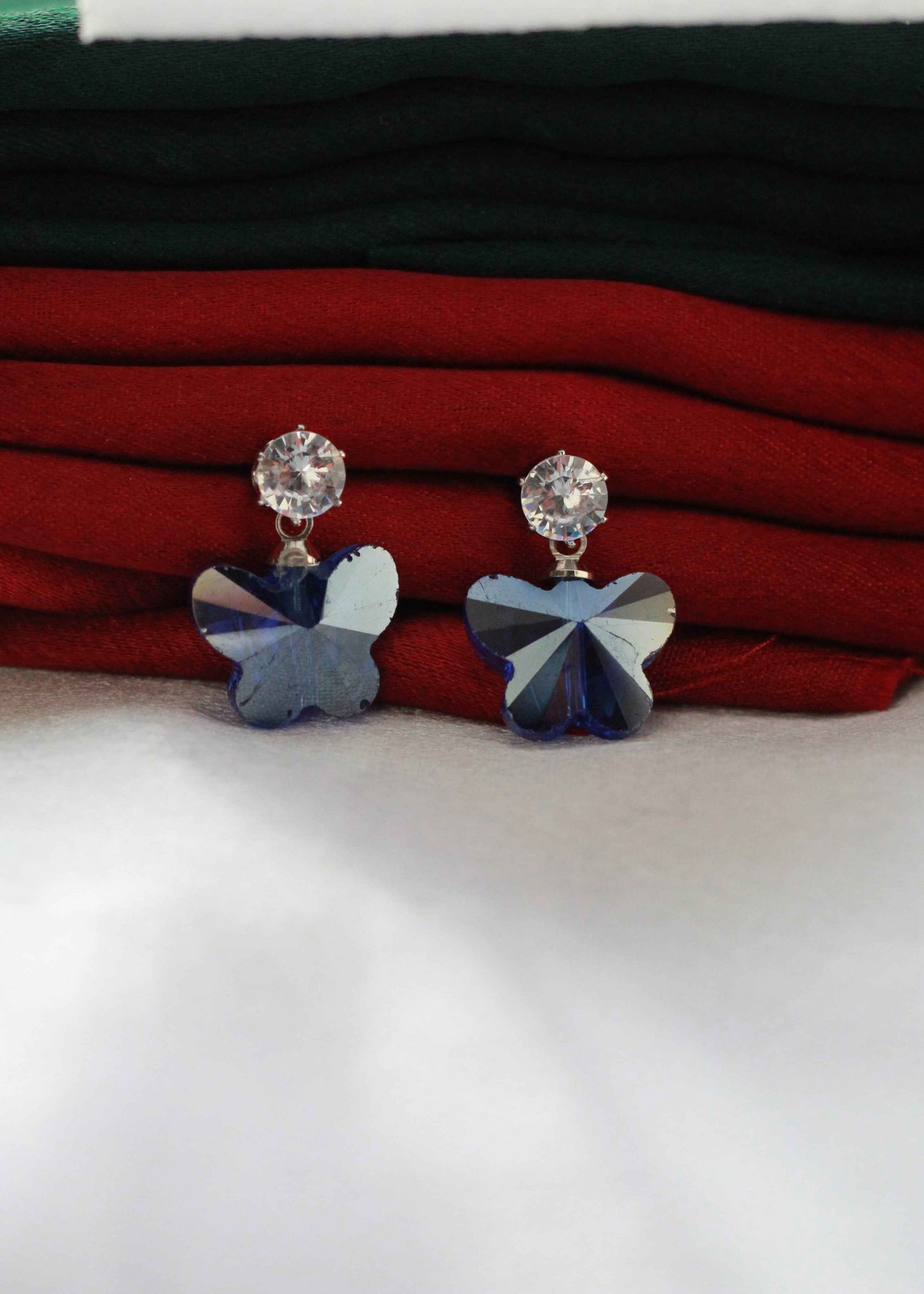 Korean Crystal Butterfly Studs | FC20 | Tangamala