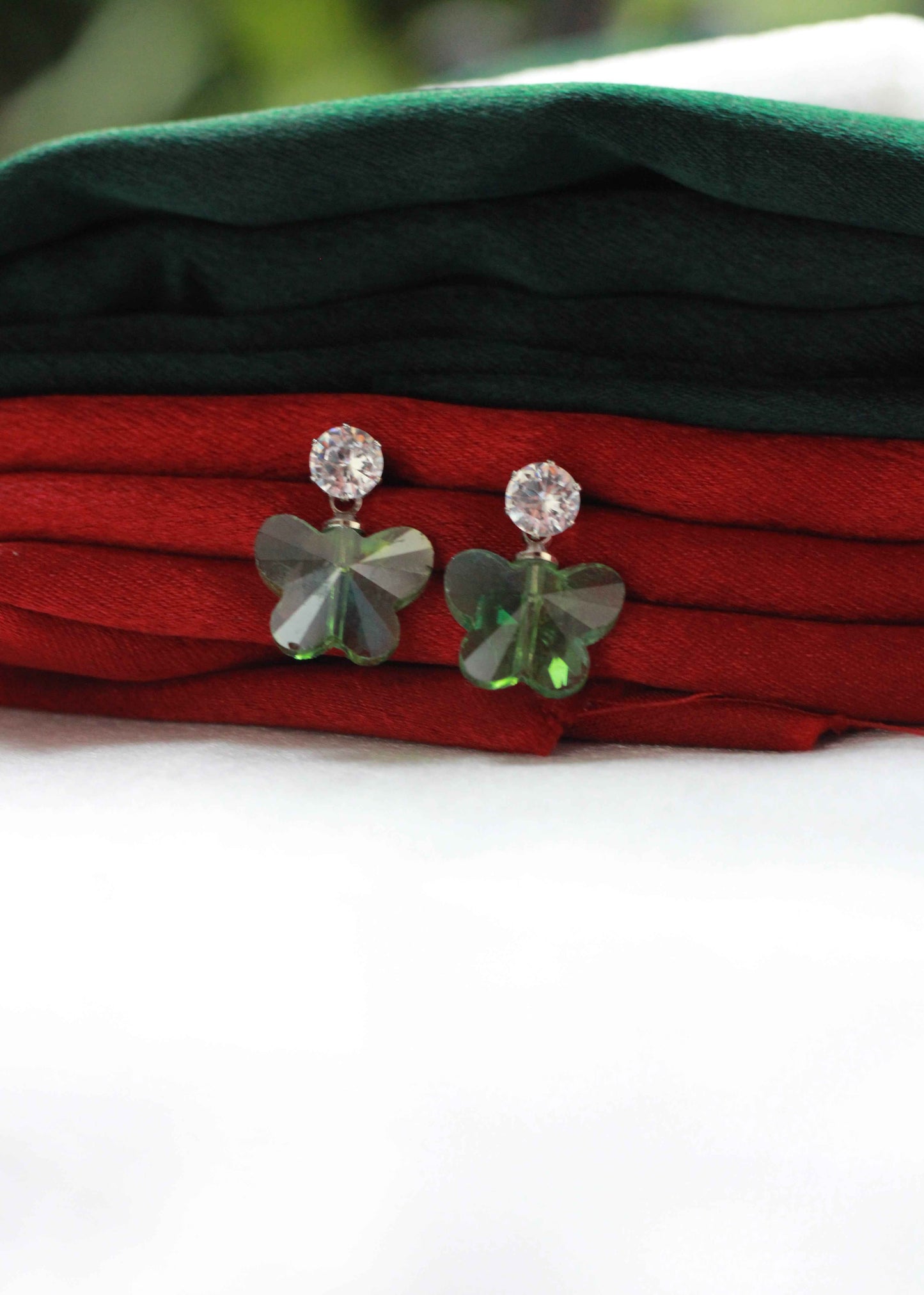 Korean Crystal Butterfly Studs | FC20 | Tangamala