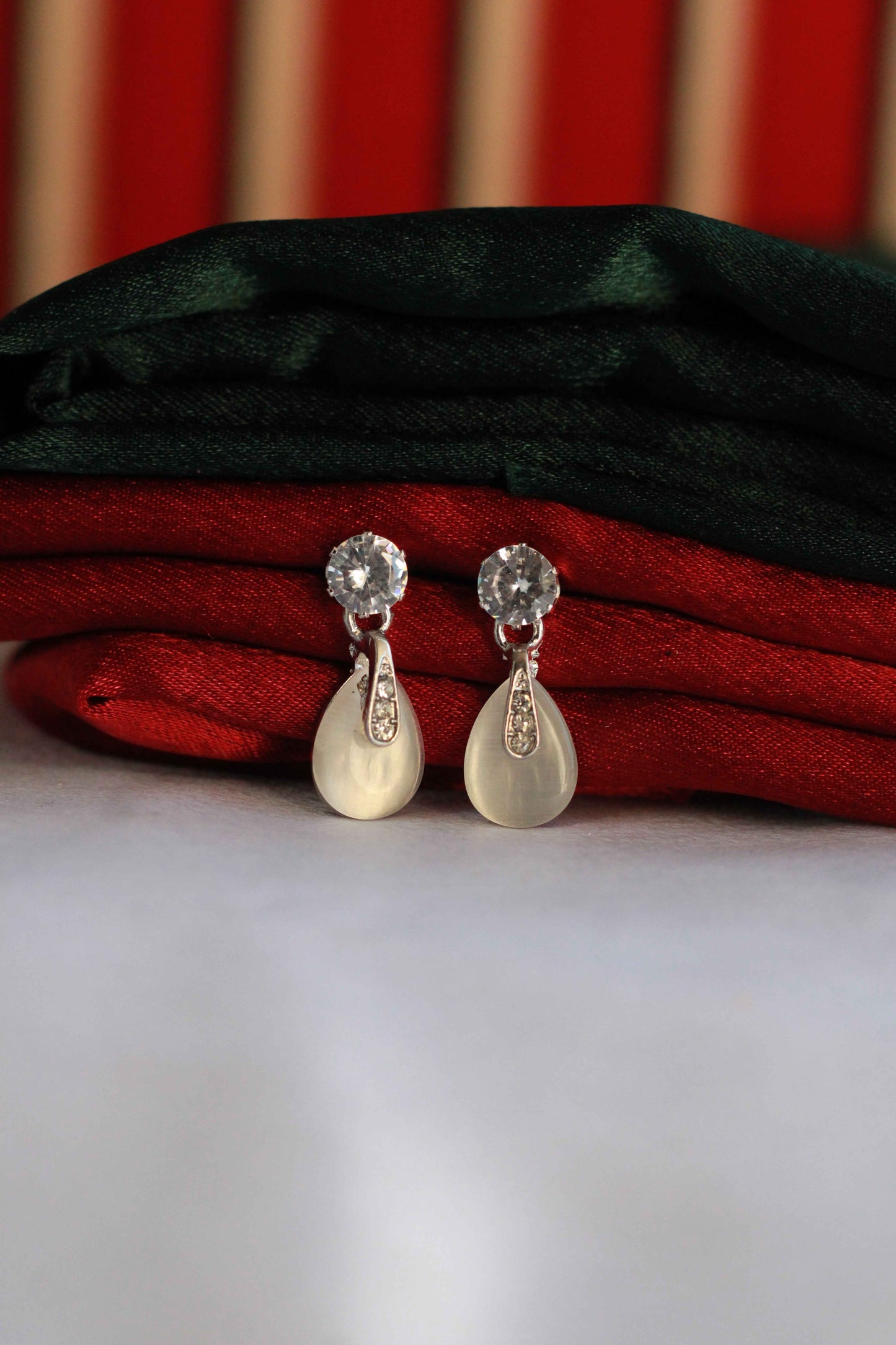 Korean Moonlight Dewdrop Studs | FC21 | Tangamala