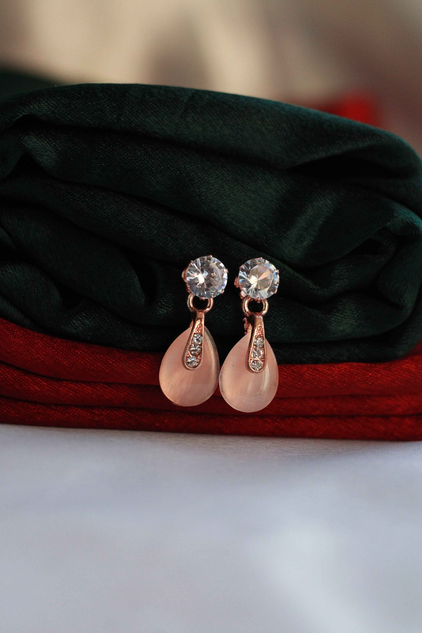 Korean Moonlight Dewdrop Studs | FC21 | Tangamala