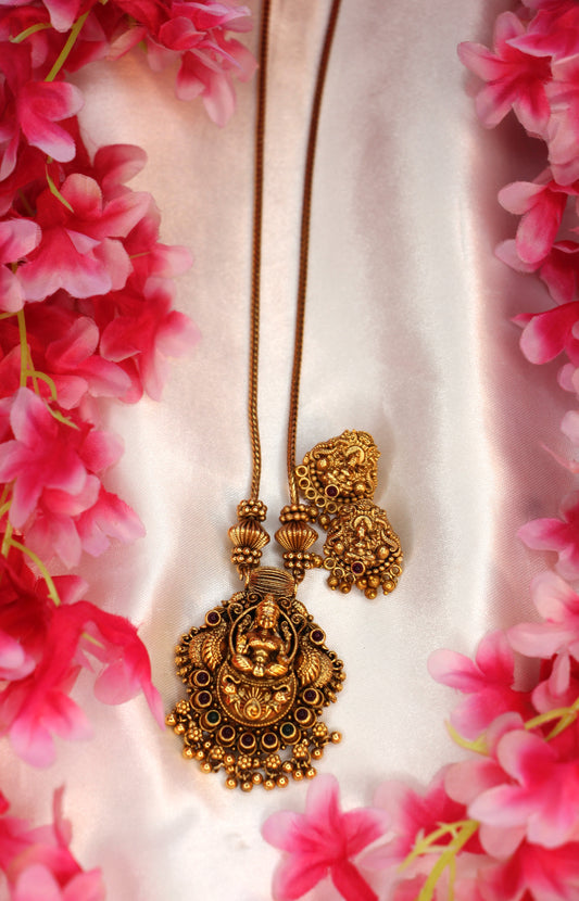 Lakshmi Temple Pendant Set | NK08 | Traditional Antique | Tangamala