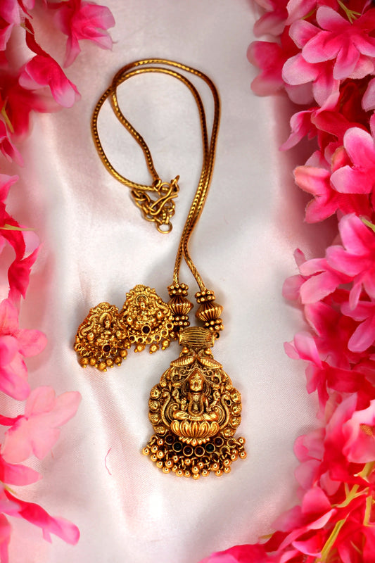 Lakshmi Pendant Chain Set NK11 | Traditional Jewellery | Tangamala