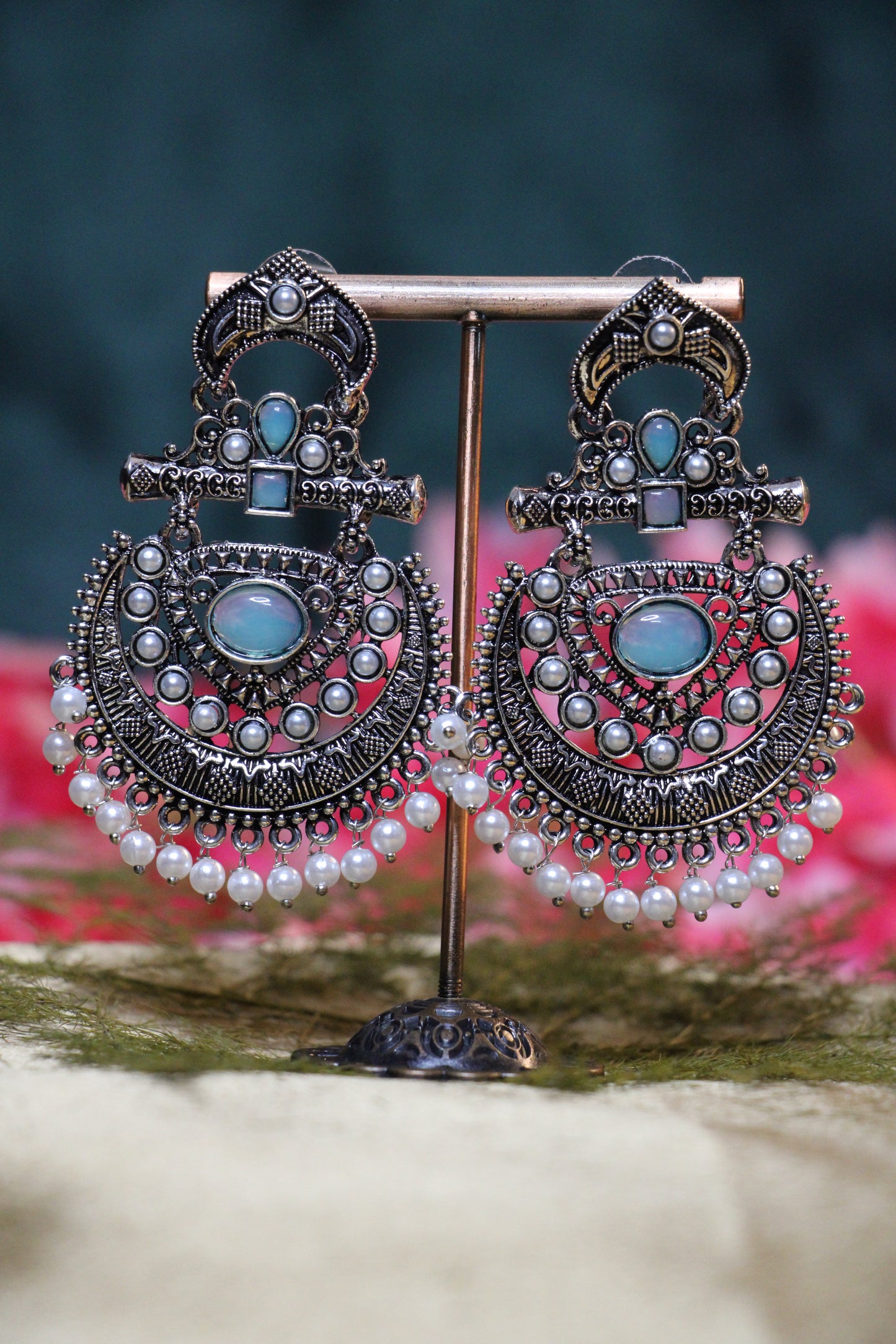 Oxidized Chandbali Earrings | OX05 | Tangamala