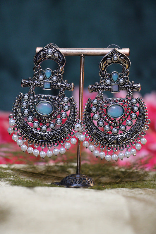 Oxidized Chandbali Earrings | OX05 | Tangamala