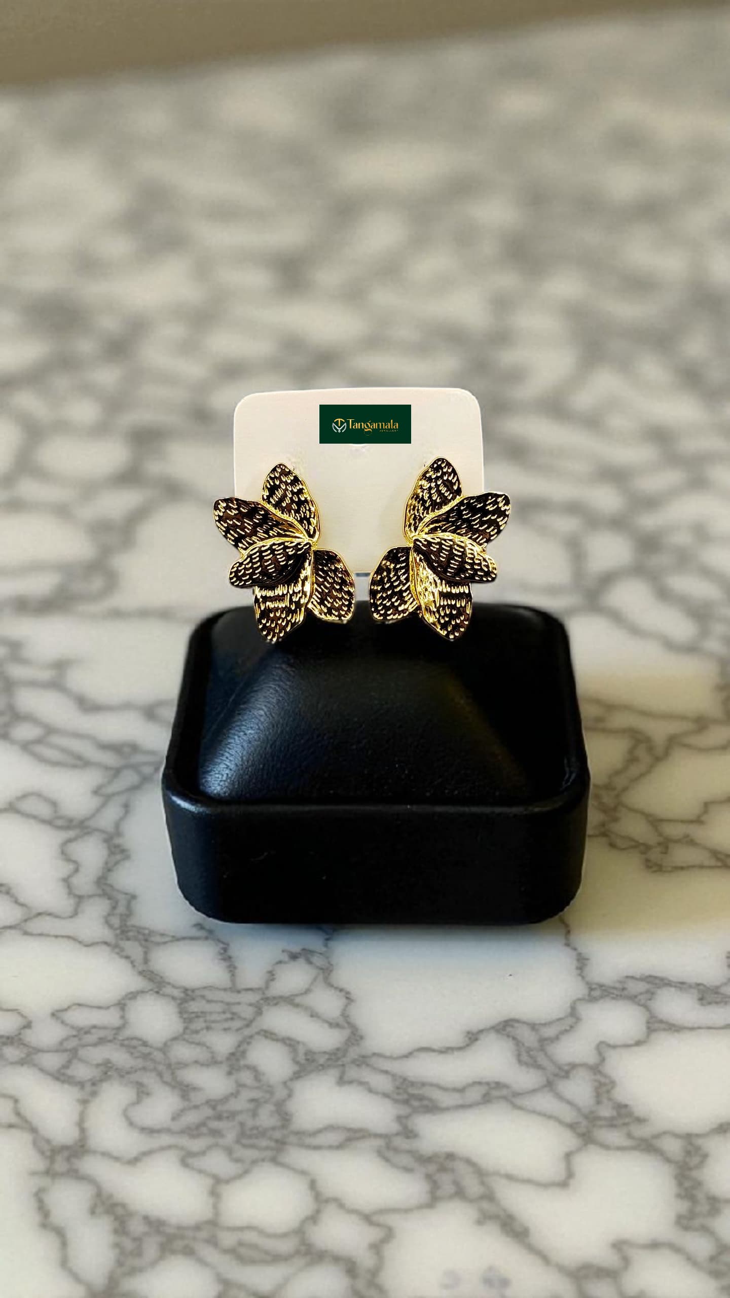 (TMAT013) Five Leaves Earrings - Tangamala Jewellery