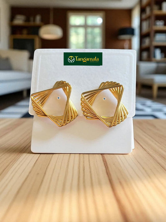 (TMAT016) Triangular Drop Earrings - Tangamala Jewellery