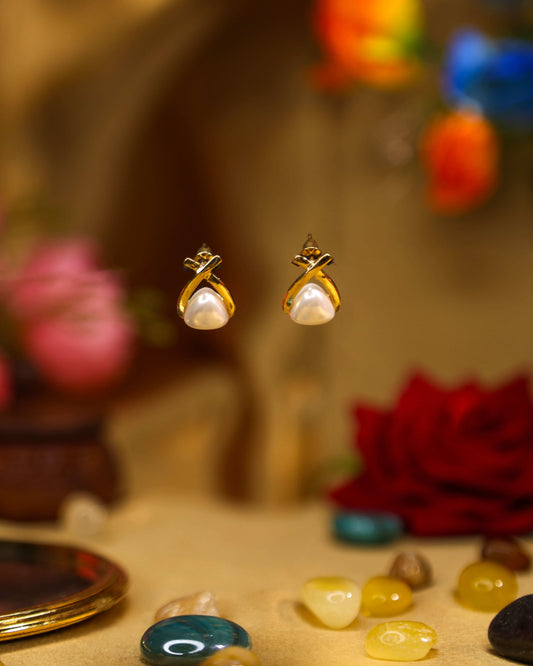 (TMFC005) Triangle Studs - Tangamala Jewellery