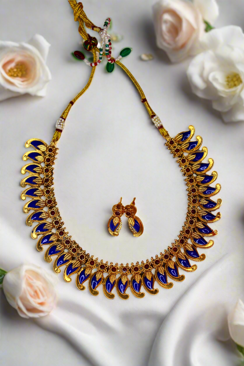 Palakka Model Necklace Set | Traditional Jewellery | NK01 | Tangamala