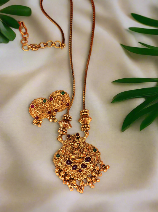 Lakshmi Temple Pendant Traditional Set | NK09 | Tangamala