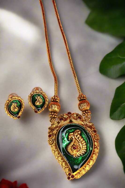 Manga Mala Necklace Set | NK13 | Traditional Mango Design