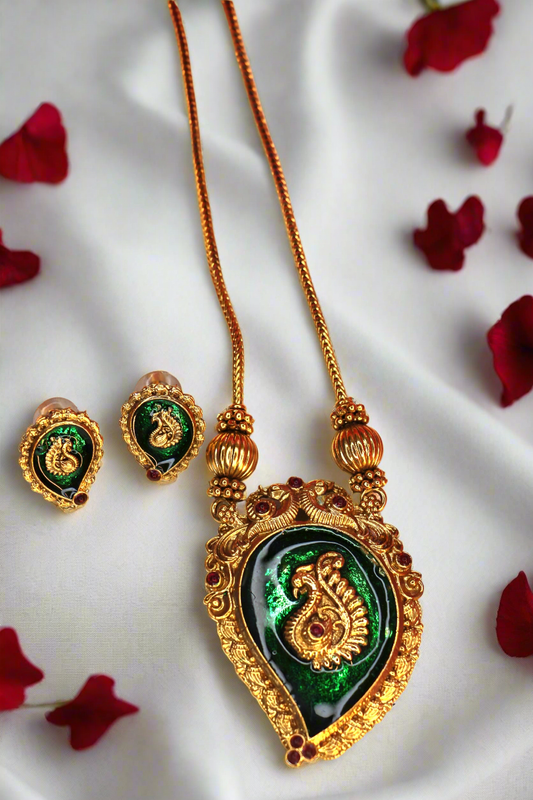 Manga Mala Necklace Set | NK13 | Traditional Mango Design