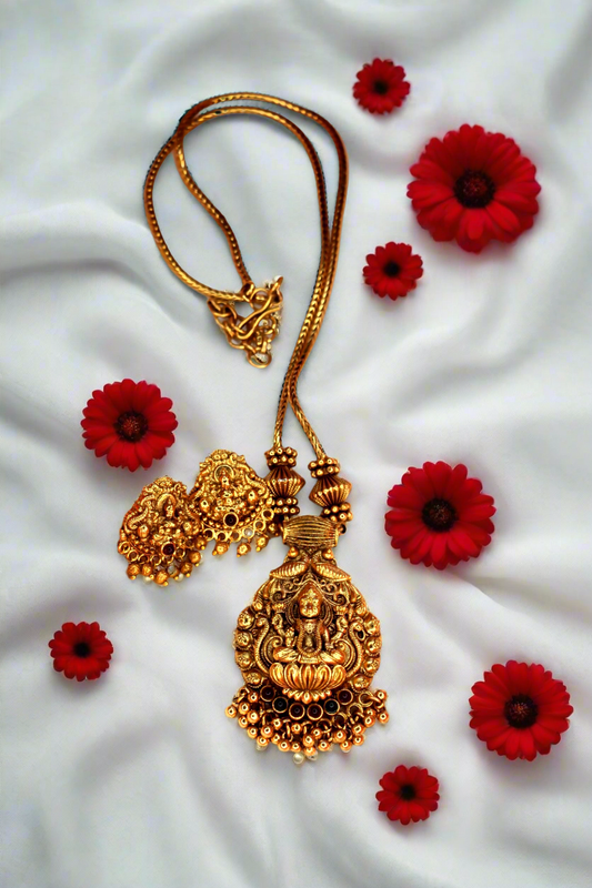 Lakshmi Pendant Chain Set NK11 | Traditional Jewellery | Tangamala