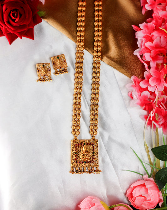 Lakshmi Square Pendant Haram | LH09 | Tangamala