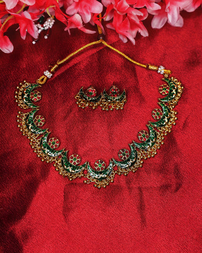 Chandrakor Pearl Maharashtrain Necklace (NK25) | Tangamala